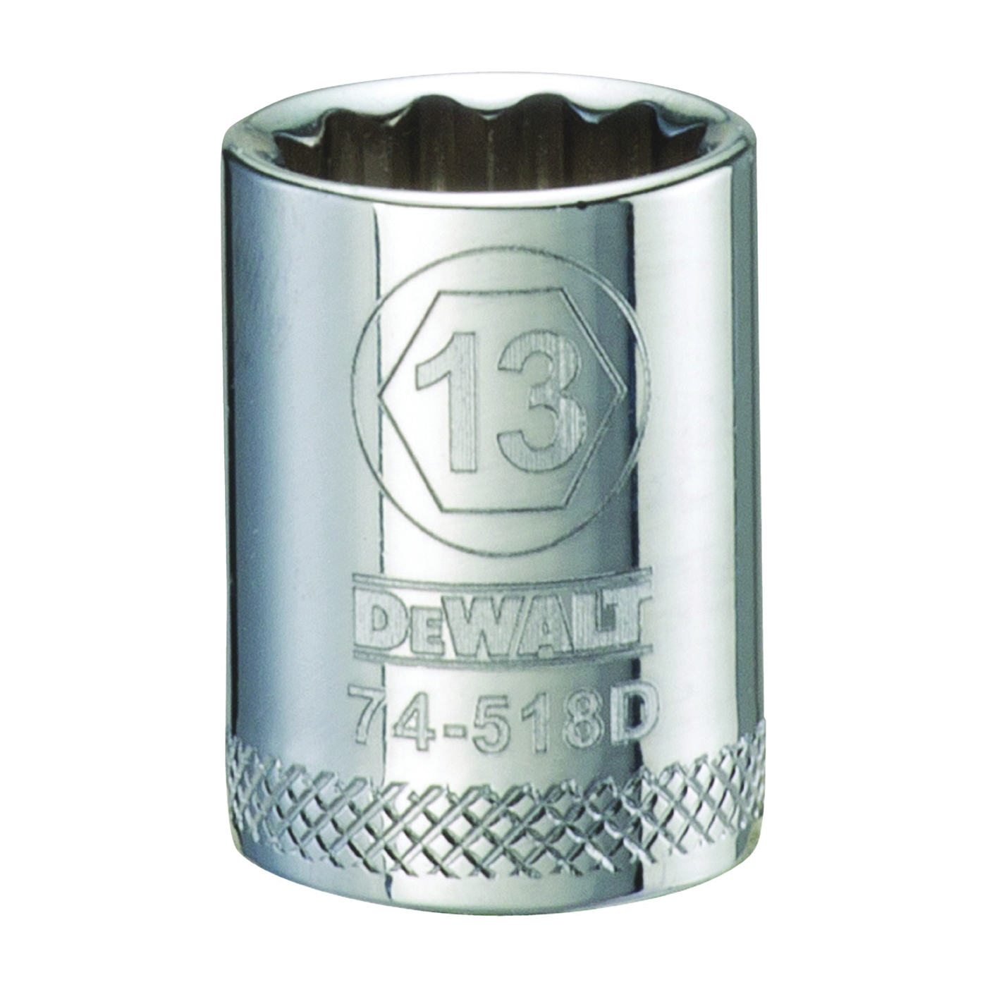 DeWALT DWMT74518OSP Hand Socket, 13 mm Socket, 3/8 in Drive, 12-Point, Vanadium Steel, Polished Chrome