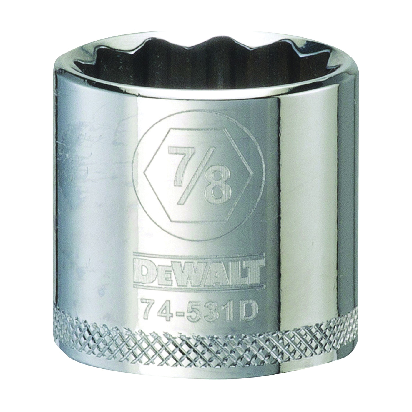 DeWALT DWMT74531OSP Hand Socket, 7/8 in Socket, 3/8 in Drive, 12-Point, Vanadium Steel, Polished Chrome