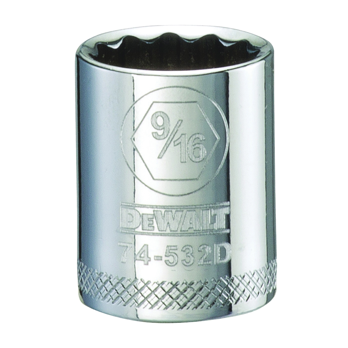 DeWALT DWMT74532OSP Hand Socket, 9/16 in Socket, 3/8 in Drive, 12-Point, Vanadium Steel, Polished Chrome