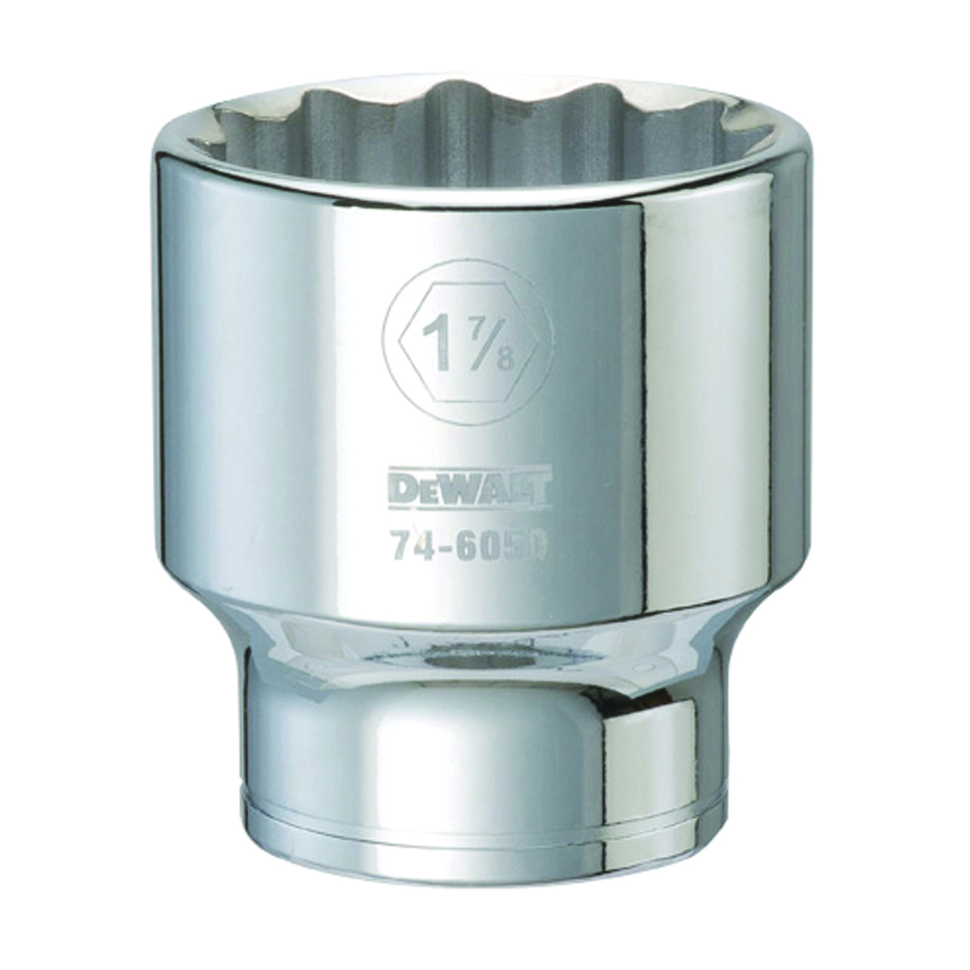 DWMT74605OSP Drive Socket, 1-7/8 in Socket, 3/4 in Drive, 12-Point, Vanadium Steel, Polished Chrome
