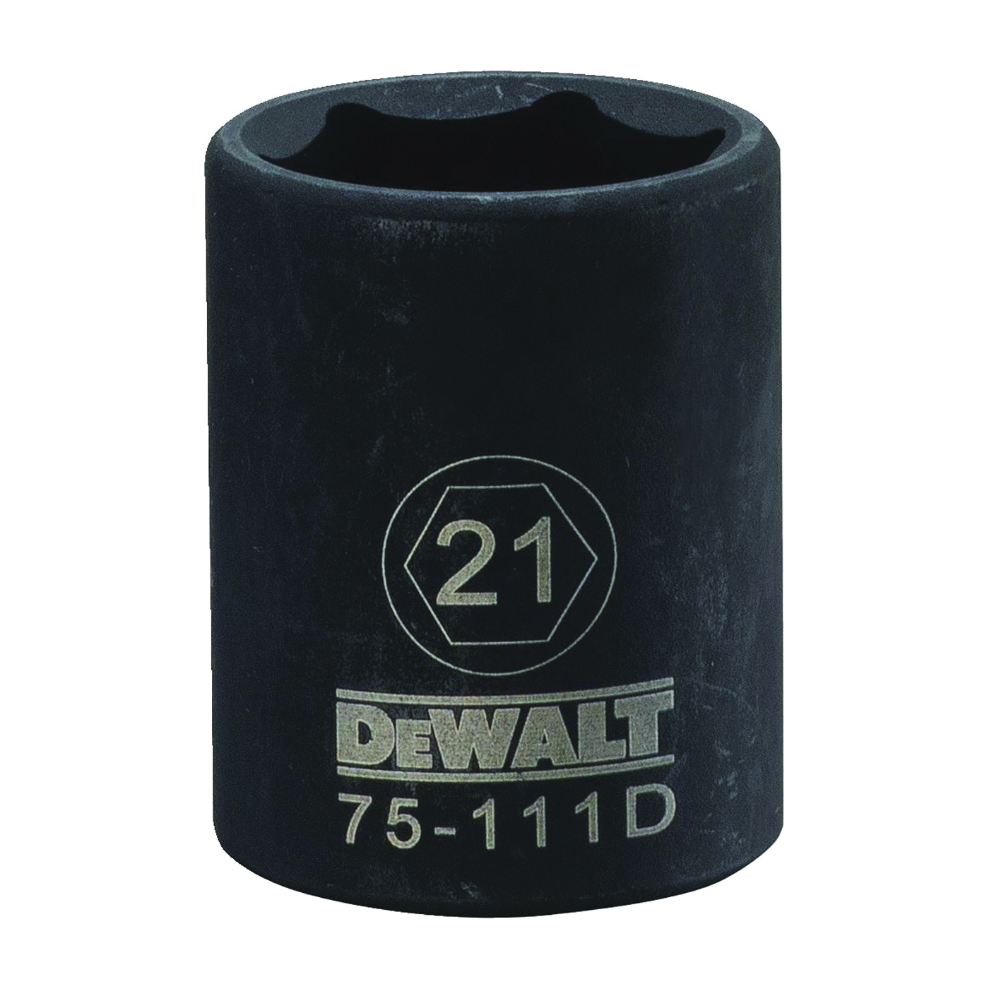 DeWALT DWMT75111OSP Deep Impact Socket, 21 mm Socket, 1/2 in Drive, 6-Point, Steel, Black Oxide