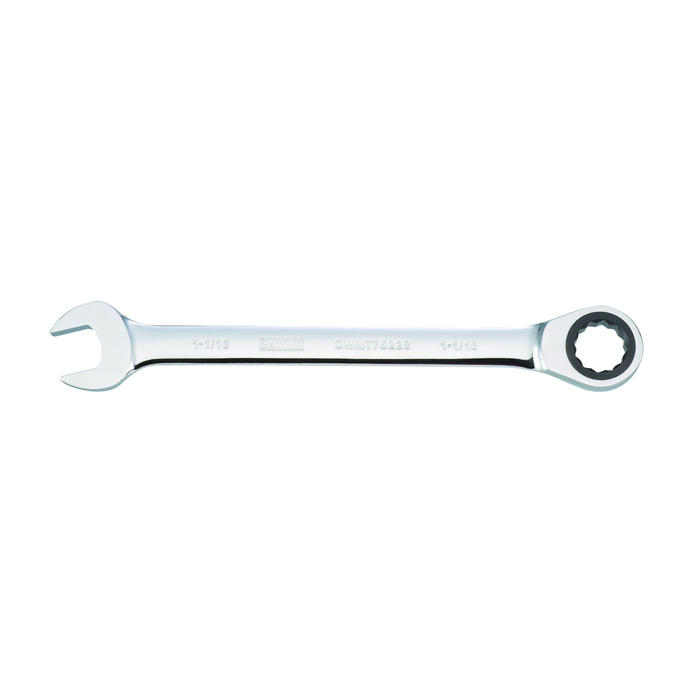 DWMT75228OSP Combination Wrench, SAE, 1-1/16 in Head, 14-1/8 in L, Chrome