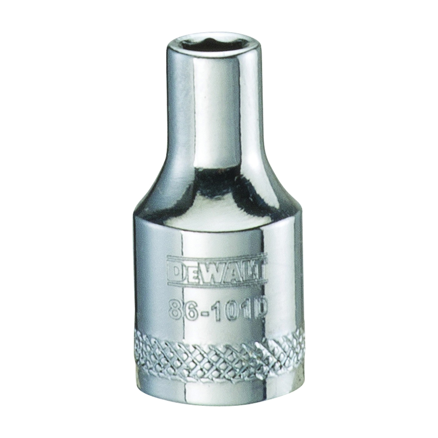 DWMT86101OSP Hand Socket, 4 mm Socket, 1/4 in Drive, 6-Point, Vanadium Steel, Polished Chrome