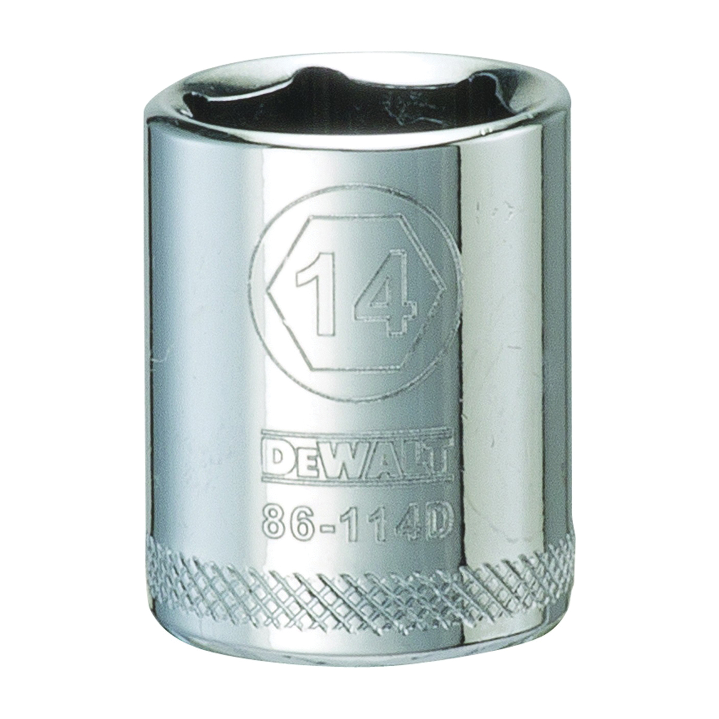 DeWALT DWMT86114OSP Hand Socket, 14 mm Socket, 1/4 in Drive, 6-Point, Vanadium Steel, Polished Chrome