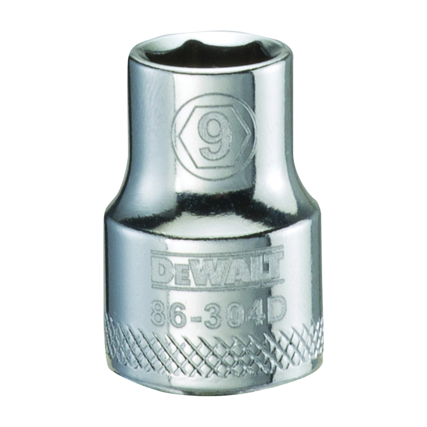 DWMT86304OSP Hand Socket, 9 mm Socket, 3/8 in Drive, 6-Point, Vanadium Steel, Polished Chrome