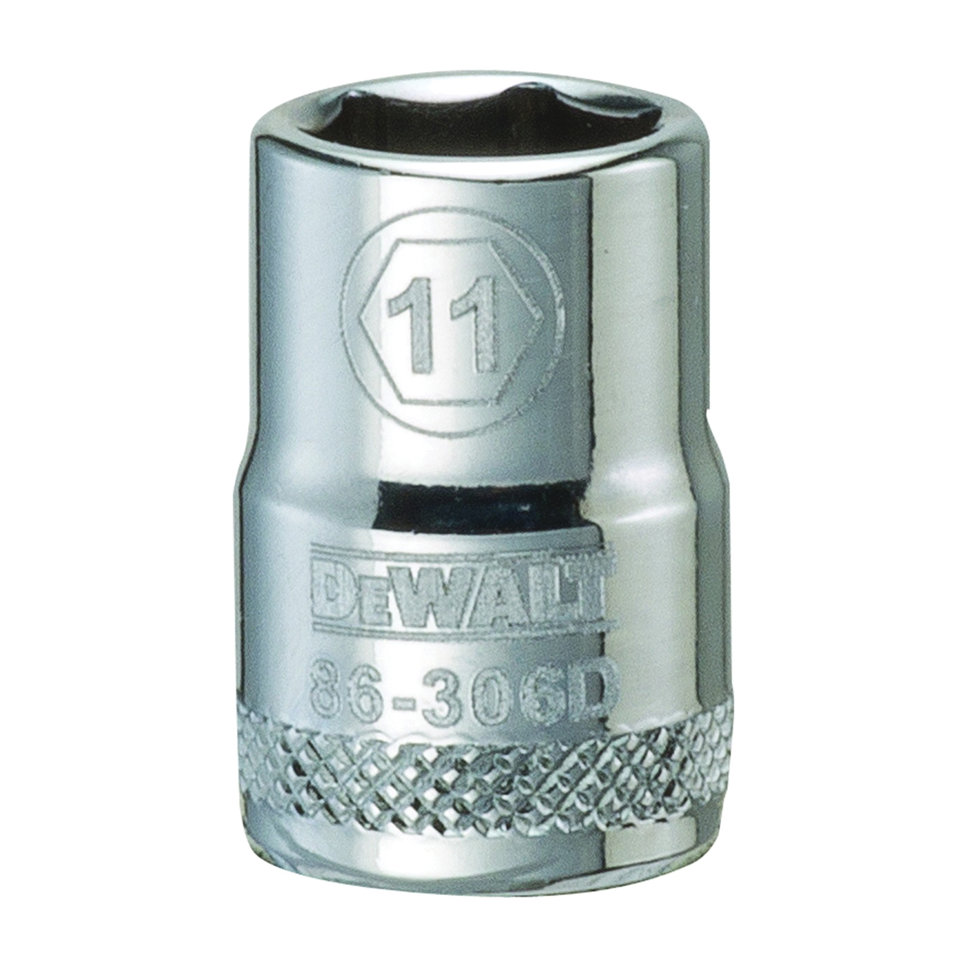 DWMT86306OSP Hand Socket, 11 mm Socket, 3/8 in Drive, 6-Point, Vanadium Steel, Polished Chrome