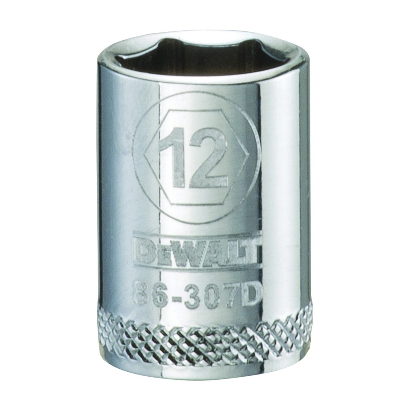 DWMT86307OSP Hand Socket, 12 mm Socket, 3/8 in Drive, 6-Point, Vanadium Steel, Polished Chrome