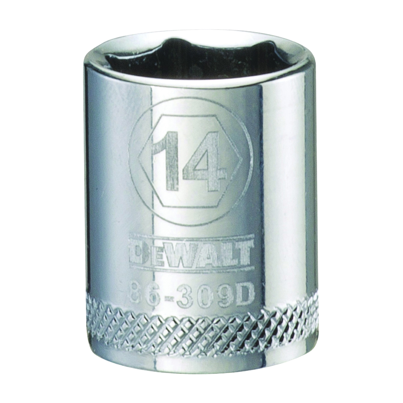 DWMT86309OSP Hand Socket, 14 mm Socket, 3/8 in Drive, 6-Point, Vanadium Steel, Polished Chrome