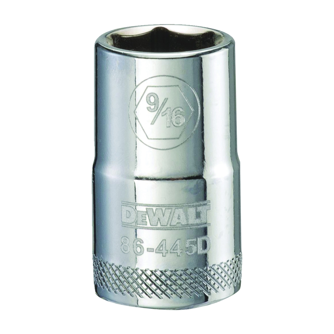 DeWALT DWMT86445OSP Drive Socket, 9/16 in Socket, 1/2 in Drive, 6-Point, Steel, Polished Chrome Vanadium