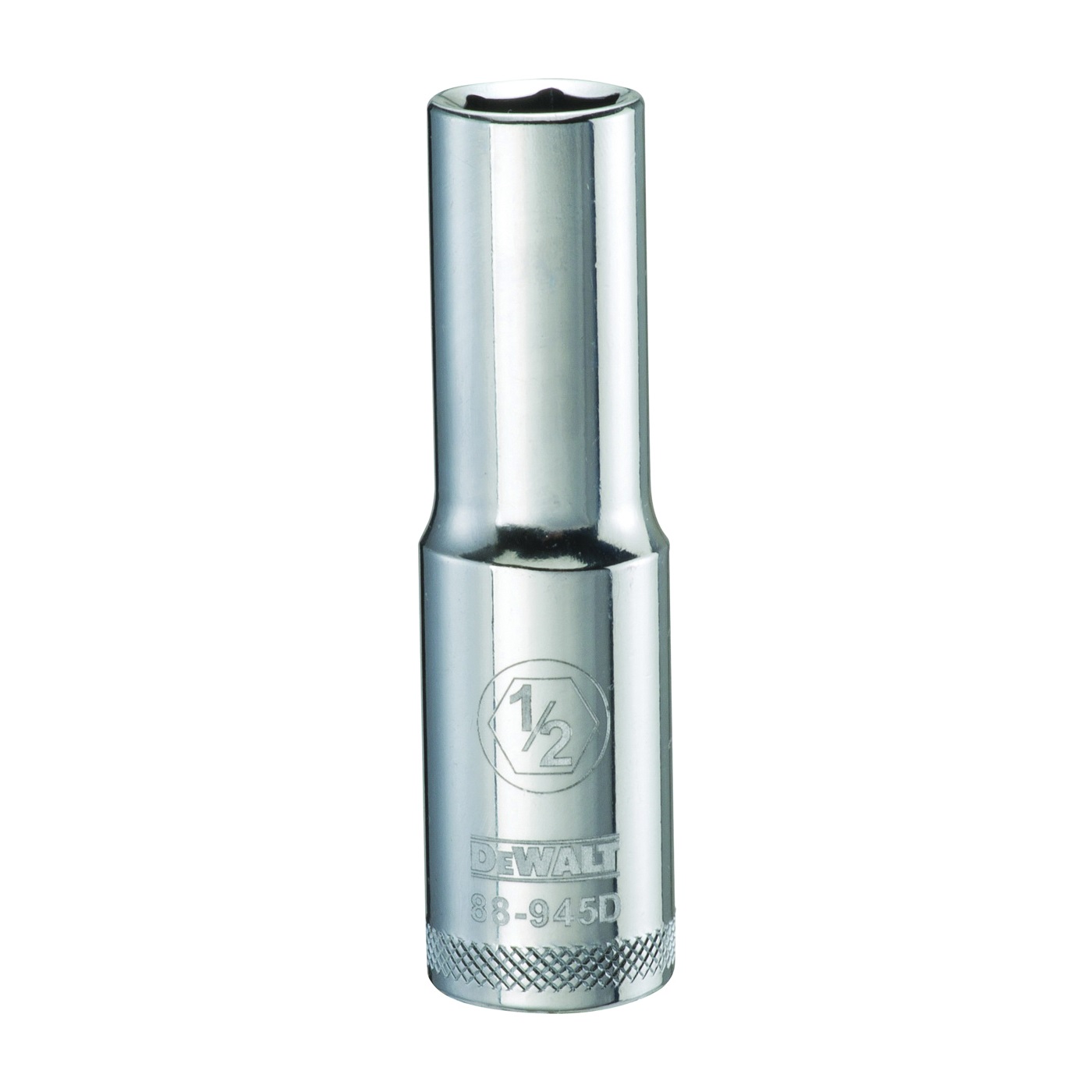 DWMT88945OSP Drive Socket, 1/2 in Socket, 1/2 in Drive, 6-Point, Vanadium Steel, Polished Chrome