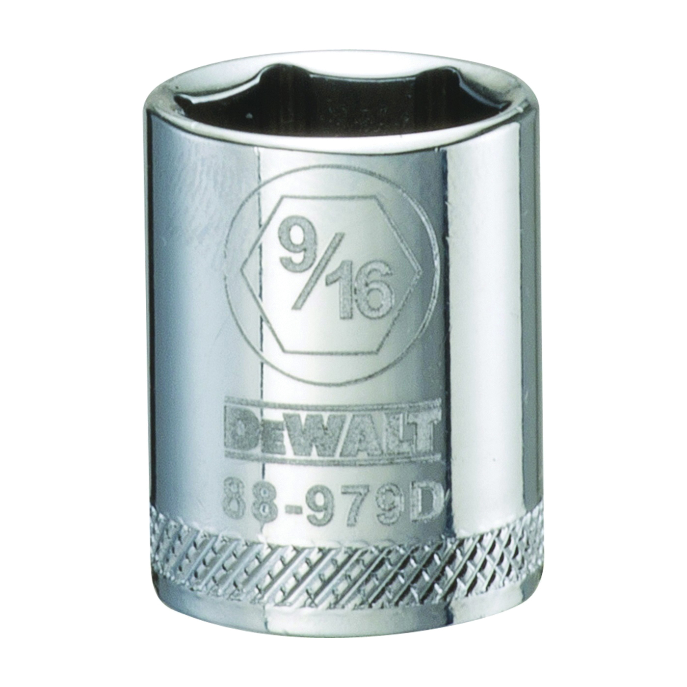 DWMT88979OSP Hand Socket, 9/16 in Socket, 3/8 in Drive, 6-Point, Vanadium Steel, Polished Chrome