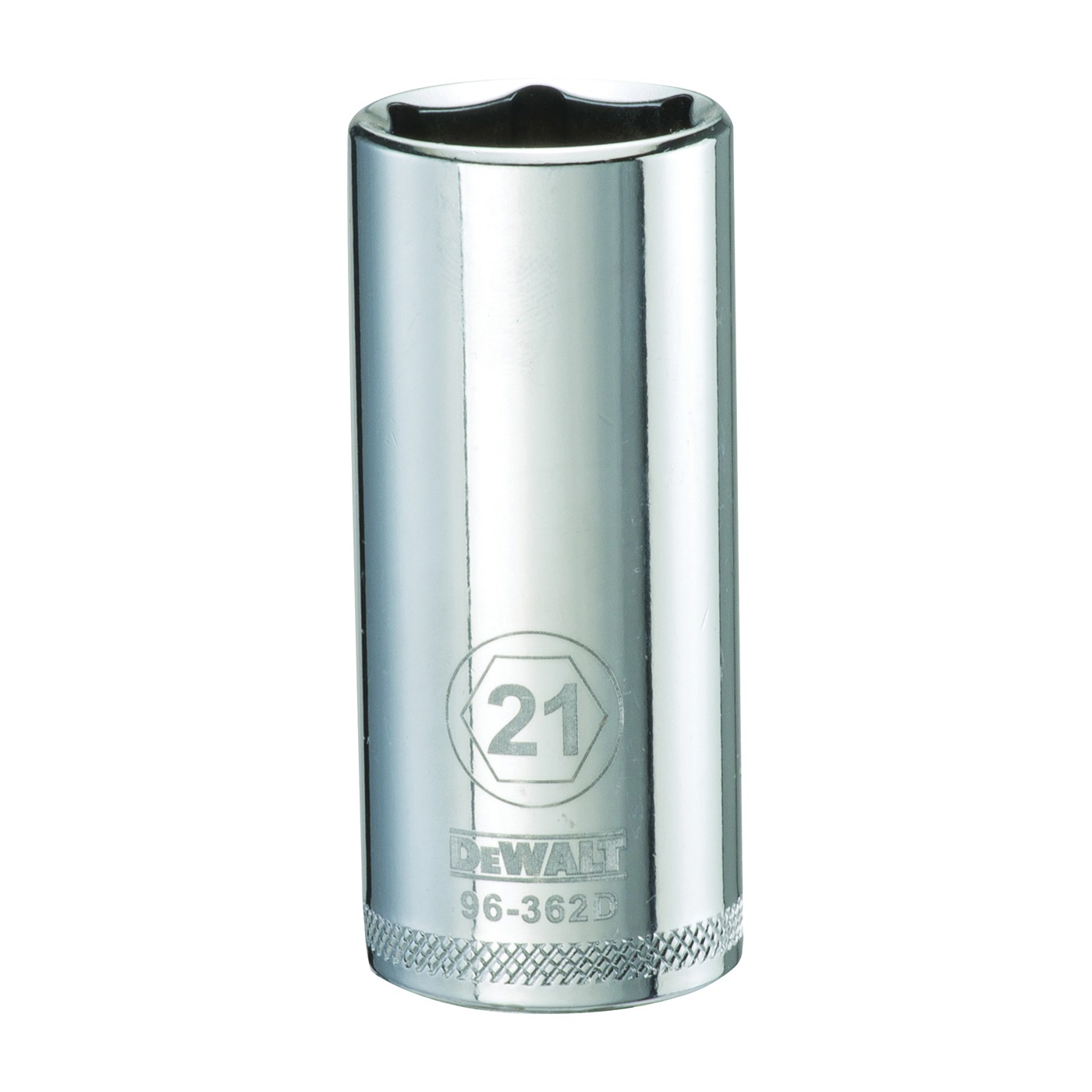 DeWALT DWMT96362OSP Drive Socket, 21 mm Socket, 3/8 in Drive, 6-Point, Vanadium Steel, Polished Chrome