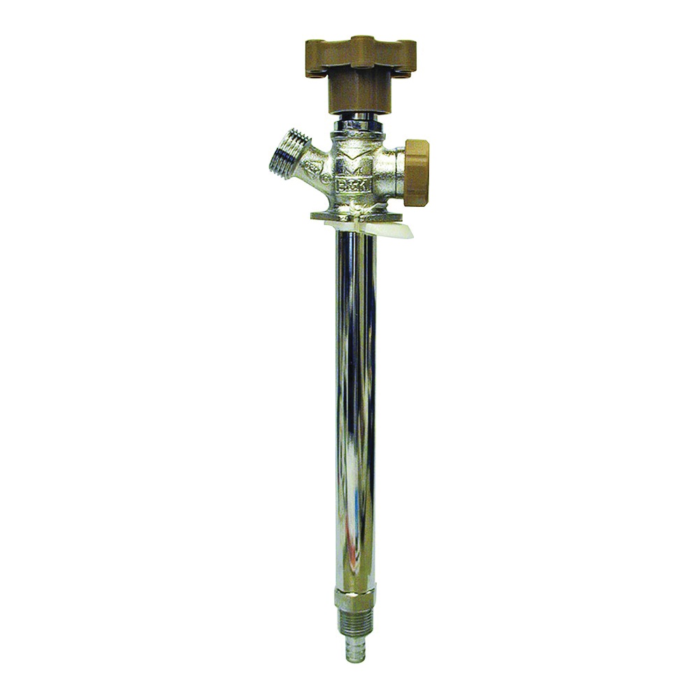 104-843HC Anti-Siphon Frost-Free Sillcock Valve, 1/2 x 3/4 in Connection, MPT x Hose, 125 psi Pressure, Brass Body