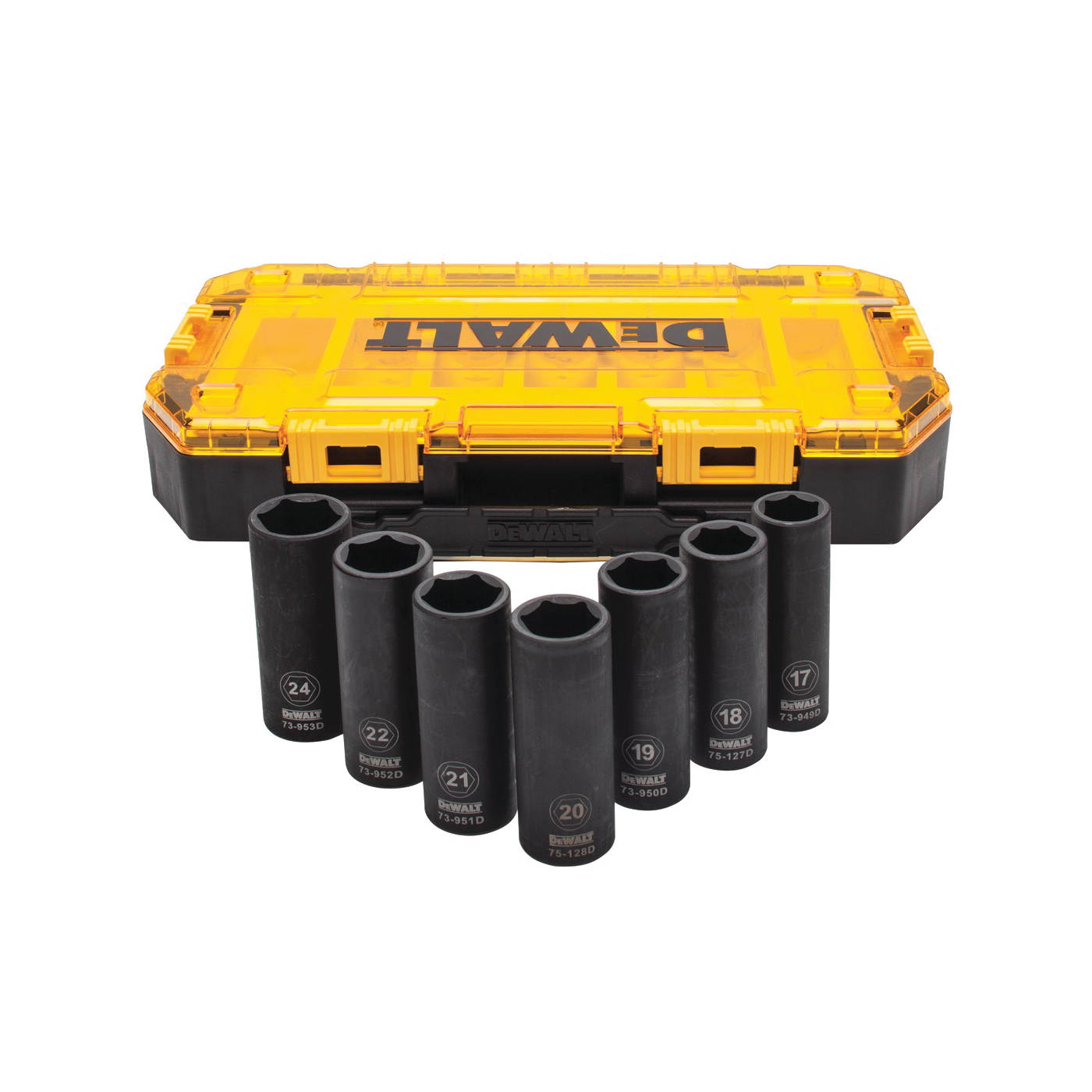 DWMT74737 Socket Set, Specifications: 1/2 in Drive Size, Includes: Lockable Stacking Case