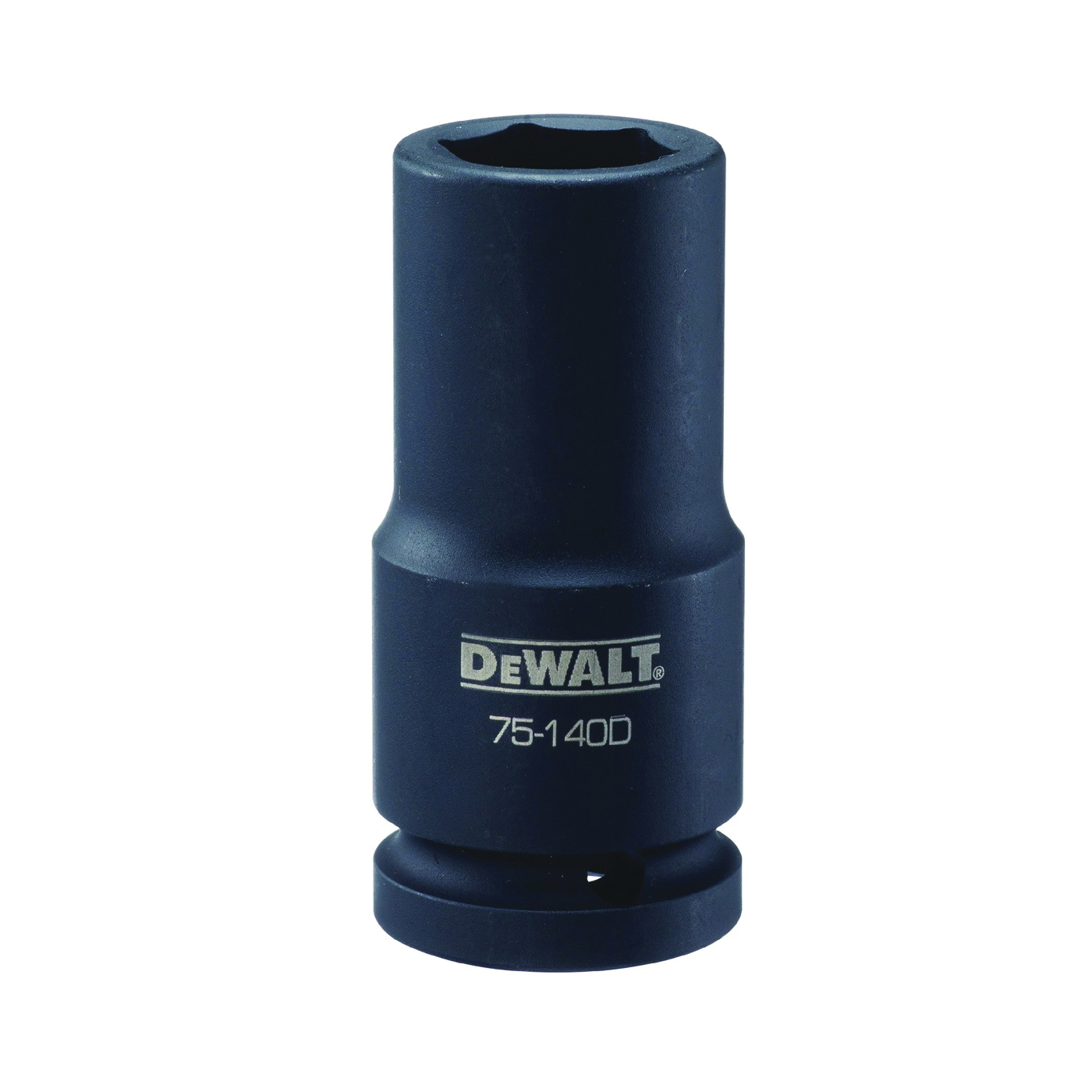 DWMT75140OSP Impact Socket, 22 mm Socket, 1/2 in D Socket, 3/4 in Drive, 6 -Point, CR-440 Steel, Black Oxide