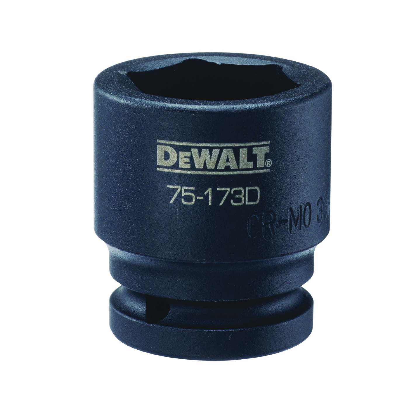 DeWALT DWMT75173OSP Impact Socket, 33 mm Socket, 3/4 in Drive, 6-Point, CR-440 Steel, Black Oxide