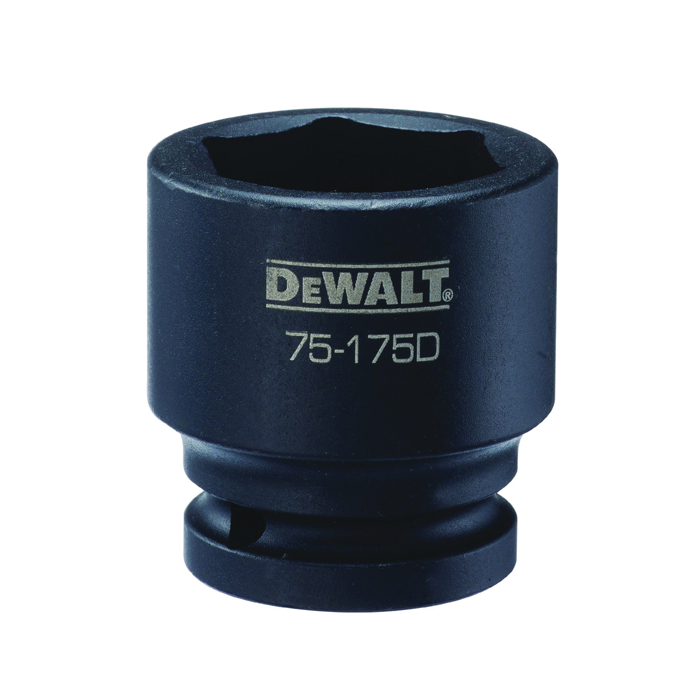 DWMT75175OSP Impact Socket, 36 mm Socket, 7/8 in D Socket, 3/4 in Drive, 6 -Point, CR-440 Steel, Black Oxide