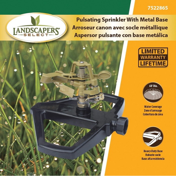 Landscapers Select GS81813L Impulse Lawn Sprinkler, Female, Round, Zinc - 2