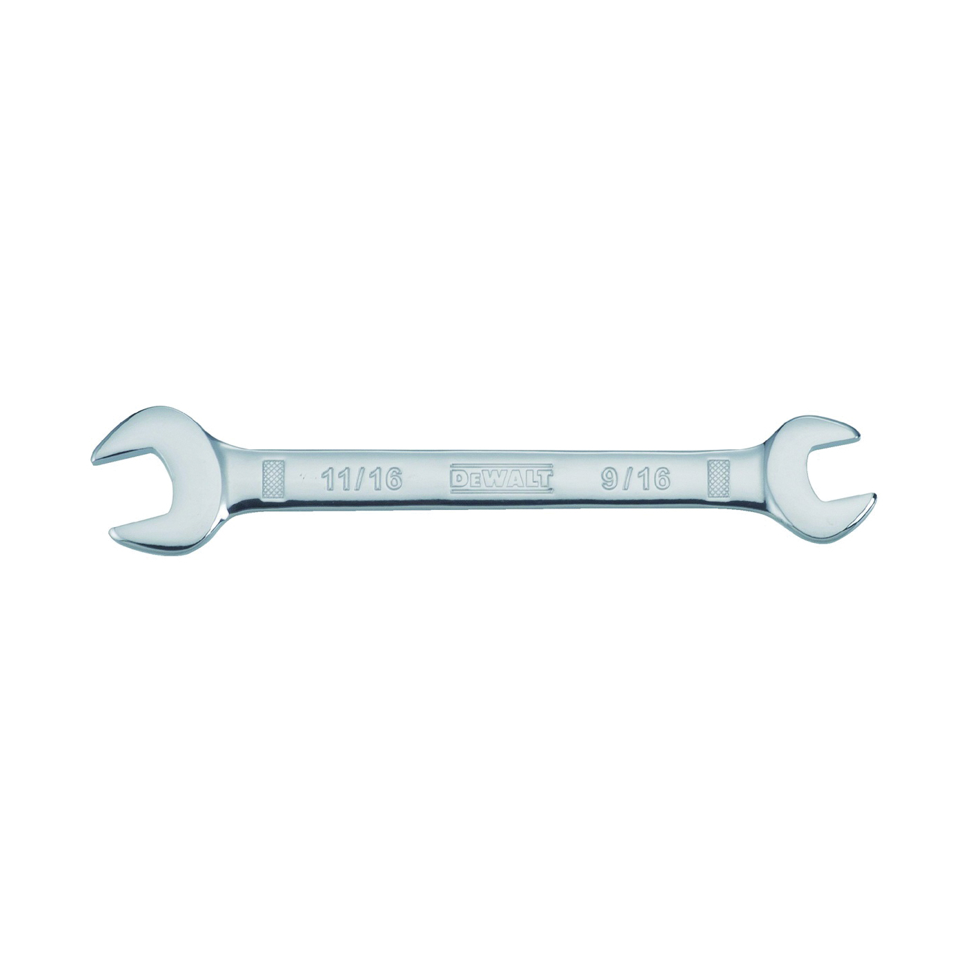 DWMT75427OSP Open End Wrench, Metric, 9/16 x 11/16 in Head, 7-11/16 in L, Polished Chrome