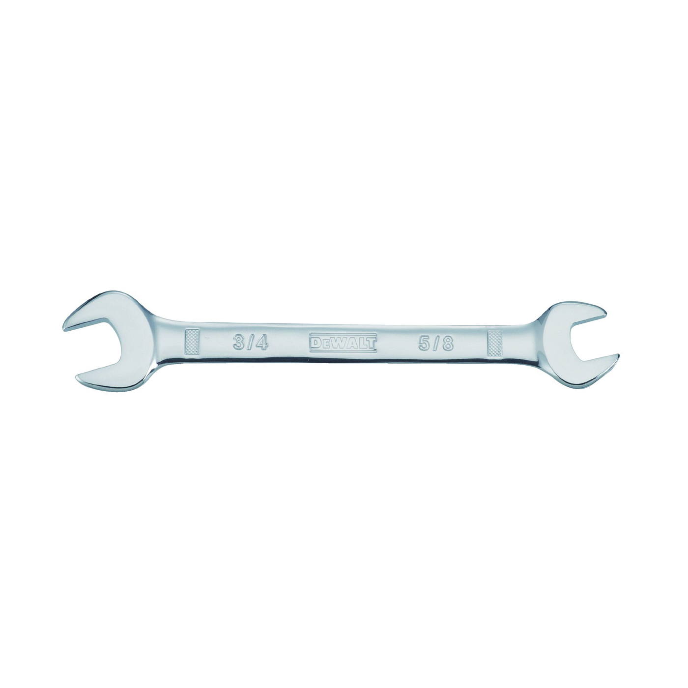 DWMT75428OSP Open End Wrench, Metric, 5/8 x 3/4 in Head, 8-11/16 in L, Polished Chrome