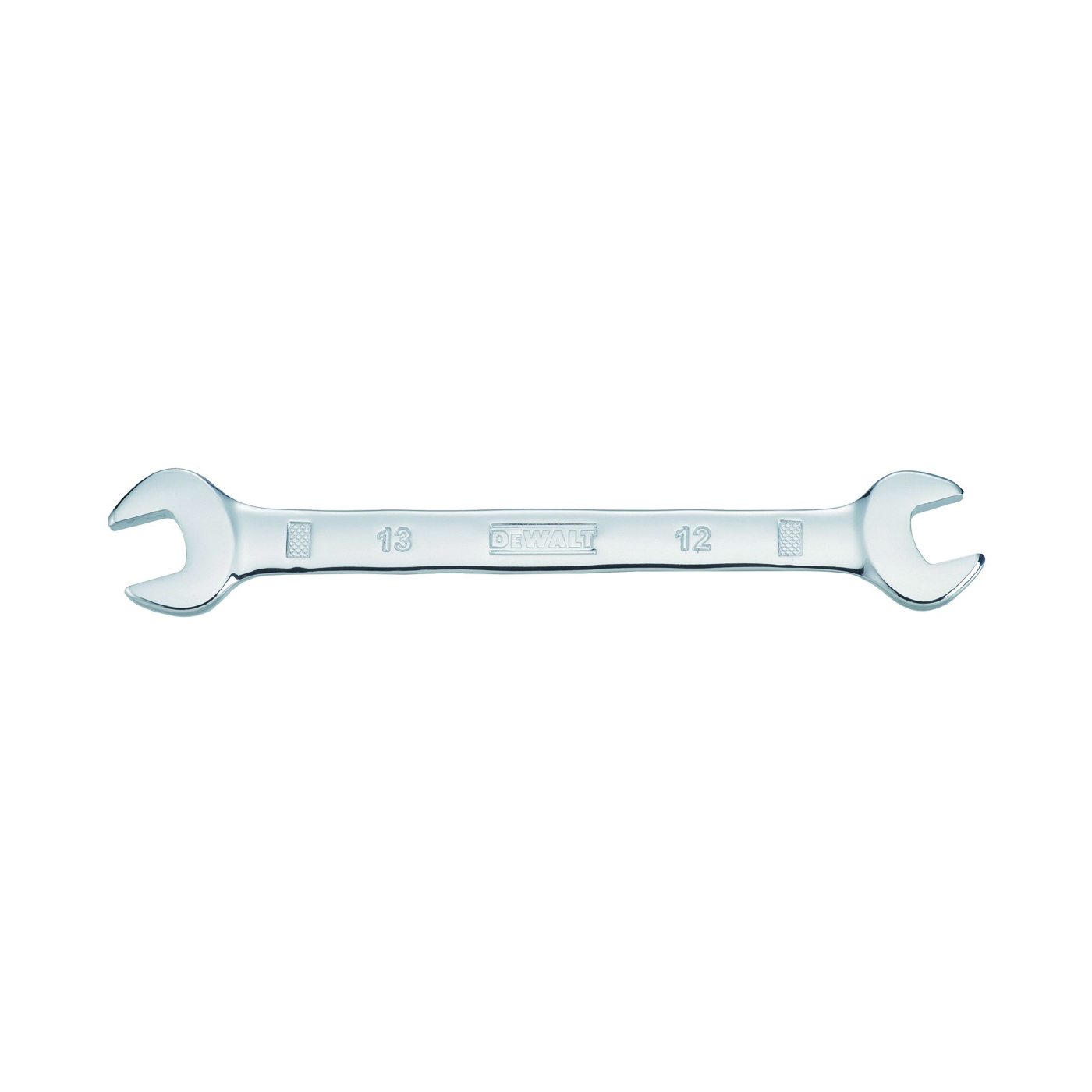 DWMT75433OSP Open End Wrench, Metric, 12 x 13 mm Head, 6-5/32 in L, Polished Chrome