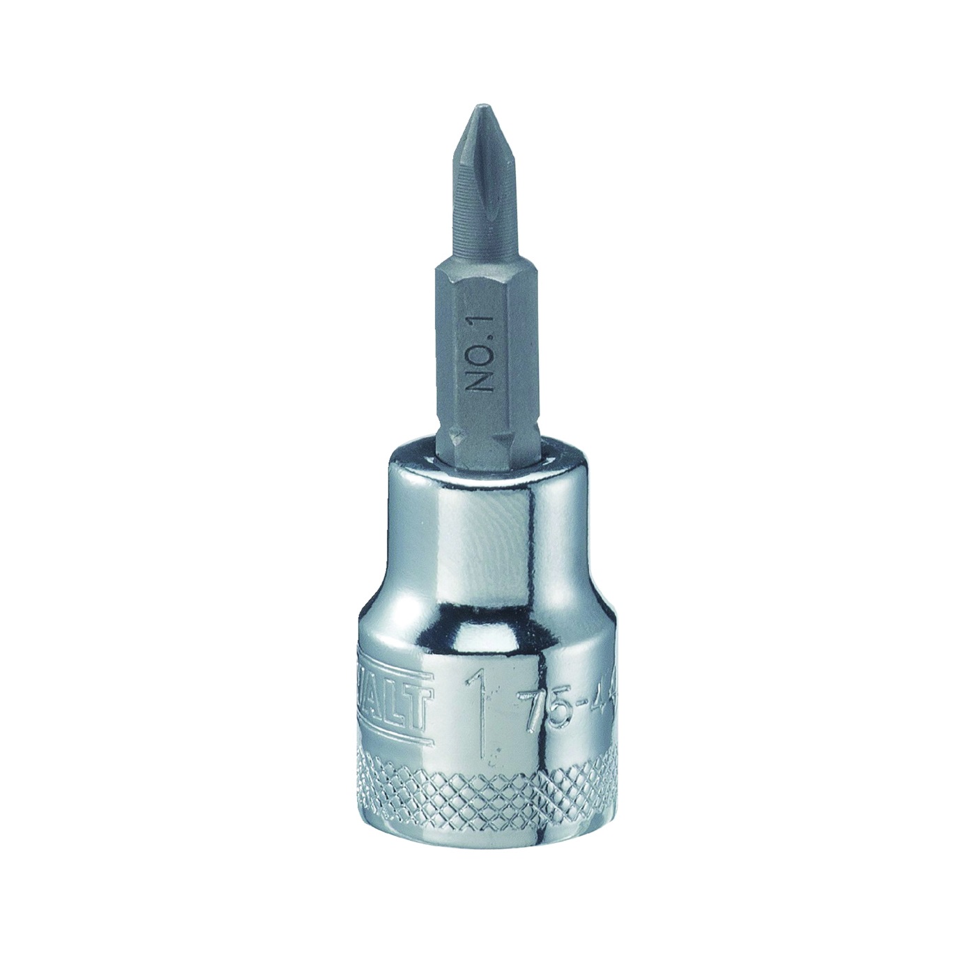 DWMT75446OSP Phillips Screwdriver Bit Socket, #1 Tip, 3/8 in Drive, Chrome Vanadium, Polished Chrome Vanadium
