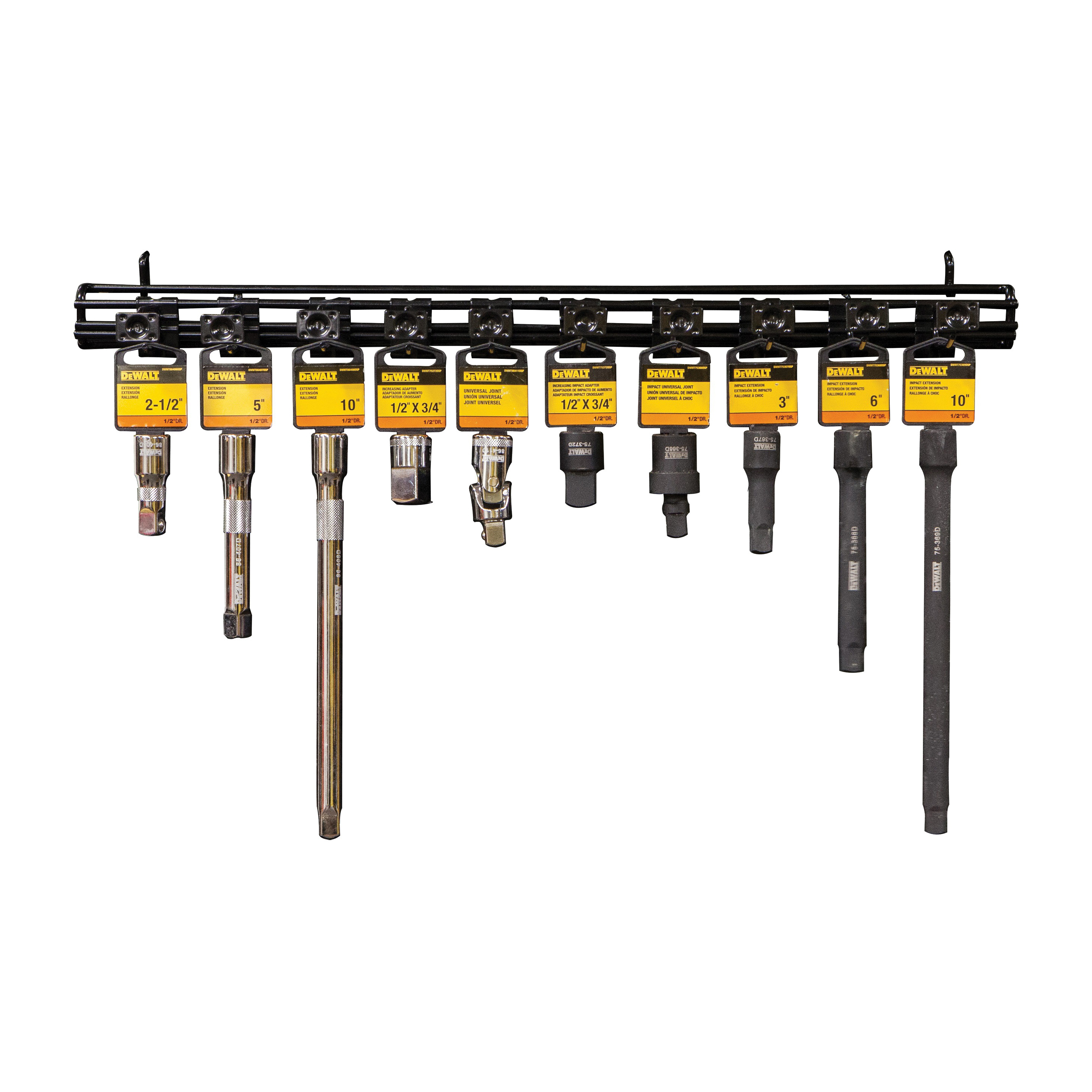 DWMT80748 Socket Set, Includes: 1/2 in Drive Impact Drive Extensions