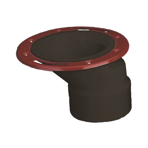 43500 Closet Flange, 3, 4 in Connection, ABS, Black, For: 3 in, 4 in Pipes