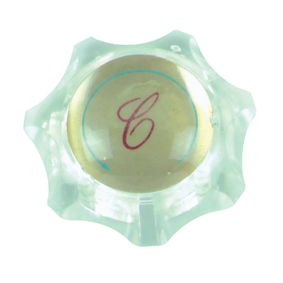 Danco 26022B Cold Water Faucet Index Button, 1-5/8 in OD, Acrylic