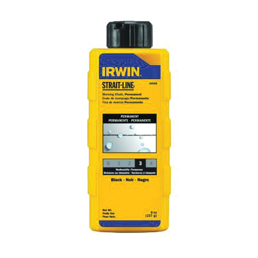 IRWIN 64908 Marking Chalk Refill, Black, Permanent, 8 oz