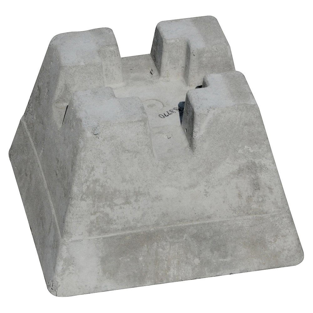 HBLK Deck Pier Block, 290 mm L, 190 mm W, 8-1/2 in H, Concrete