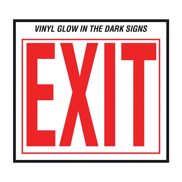 HY-KO EE-3 Safety Sign, Exit, Red Legend, Vinyl, 10 in W x 12 in H Dimensions - 1