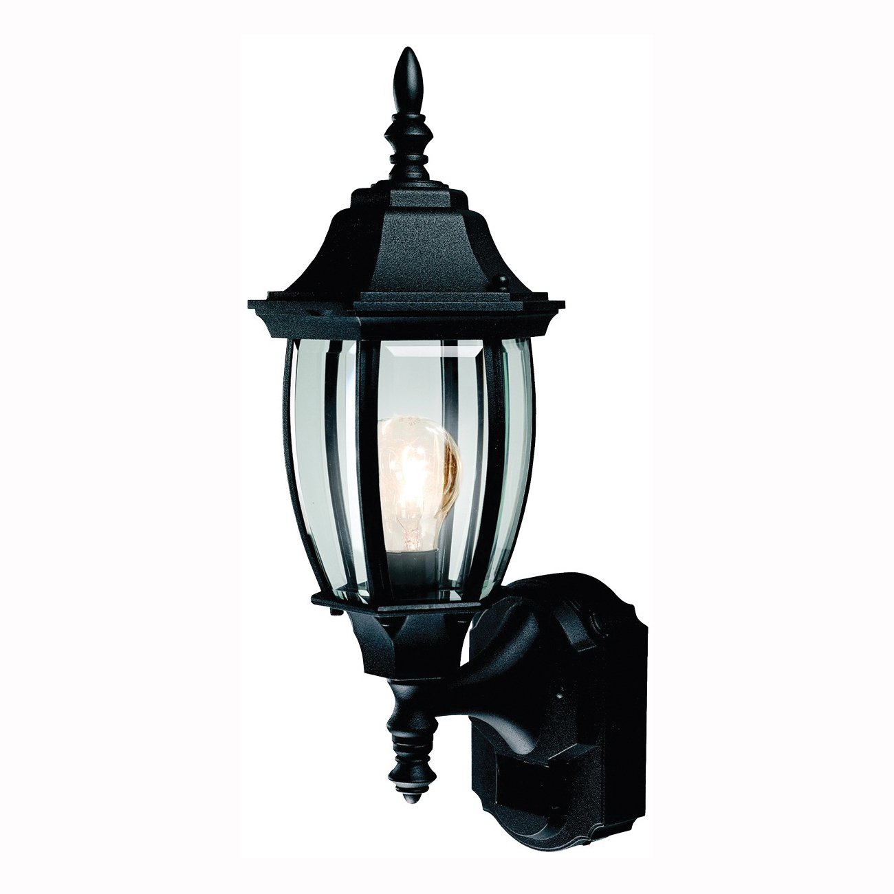 Dualbrite Series HZ-4192-BK Motion Activated Decorative Light, 120 V, 100 W, Incandescent Lamp, Black