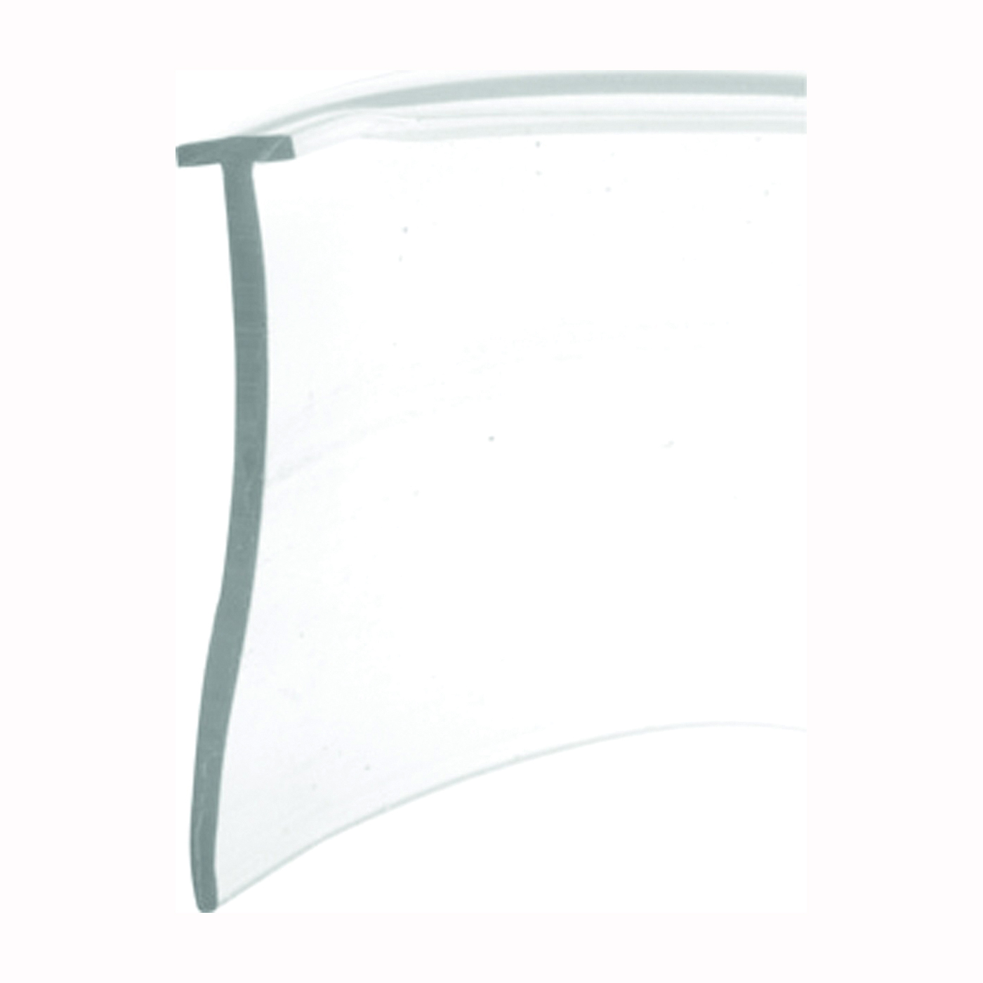 M 6211 Shower Door Bottom Seal, Swinging, Vinyl, Clear, For: Swinging Shower Doors and Tub Enclosures