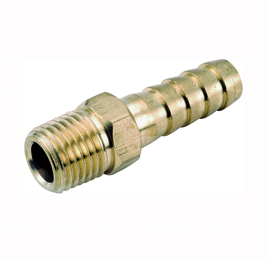 Anderson Metals 129 Series 757001-1008 Hose Adapter, 5/8 in, Barb, 1/2 in, MPT, Brass - 1