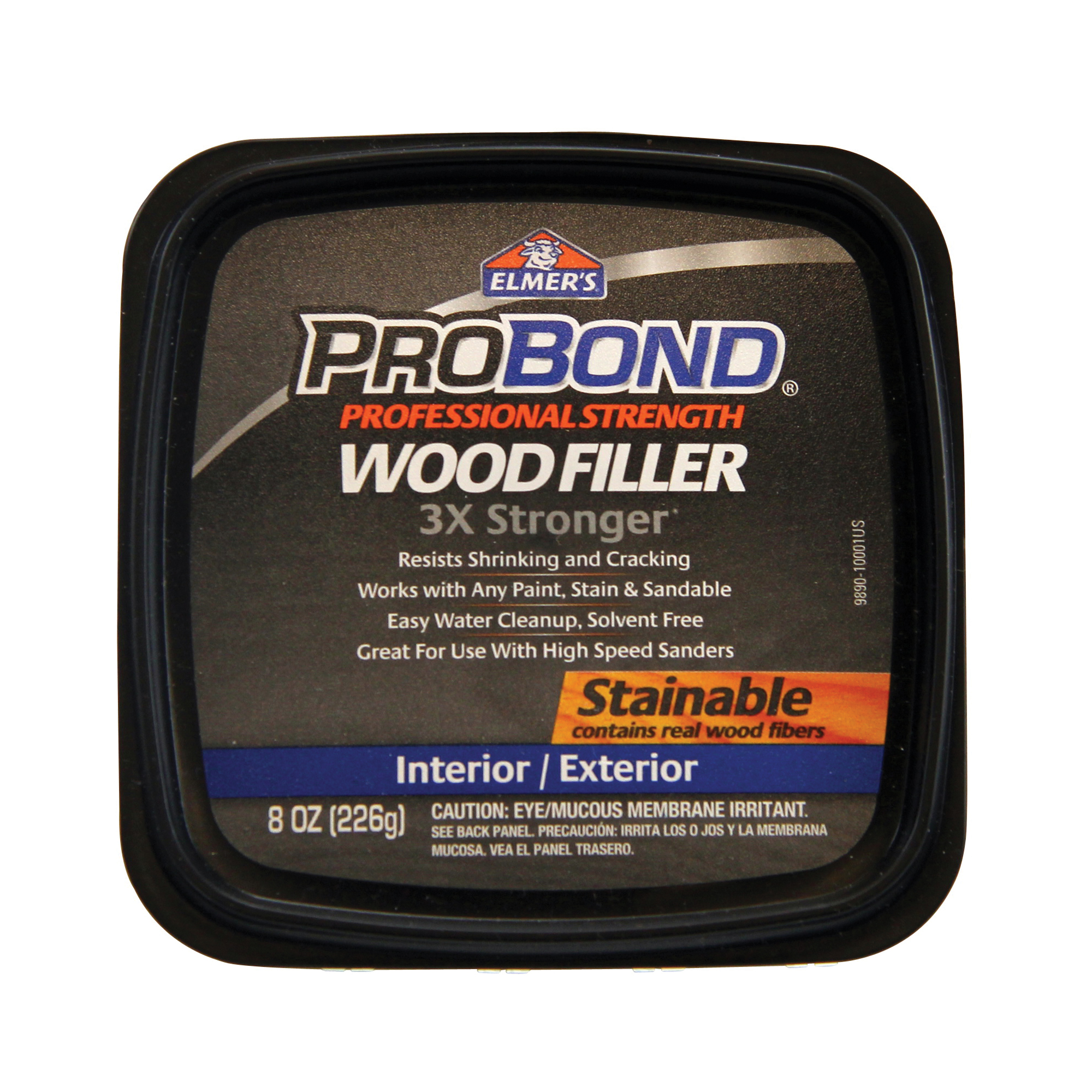 Elmers P9890 Wood Filler, Paste, Mild Acrylic, 0.5 pt Tub