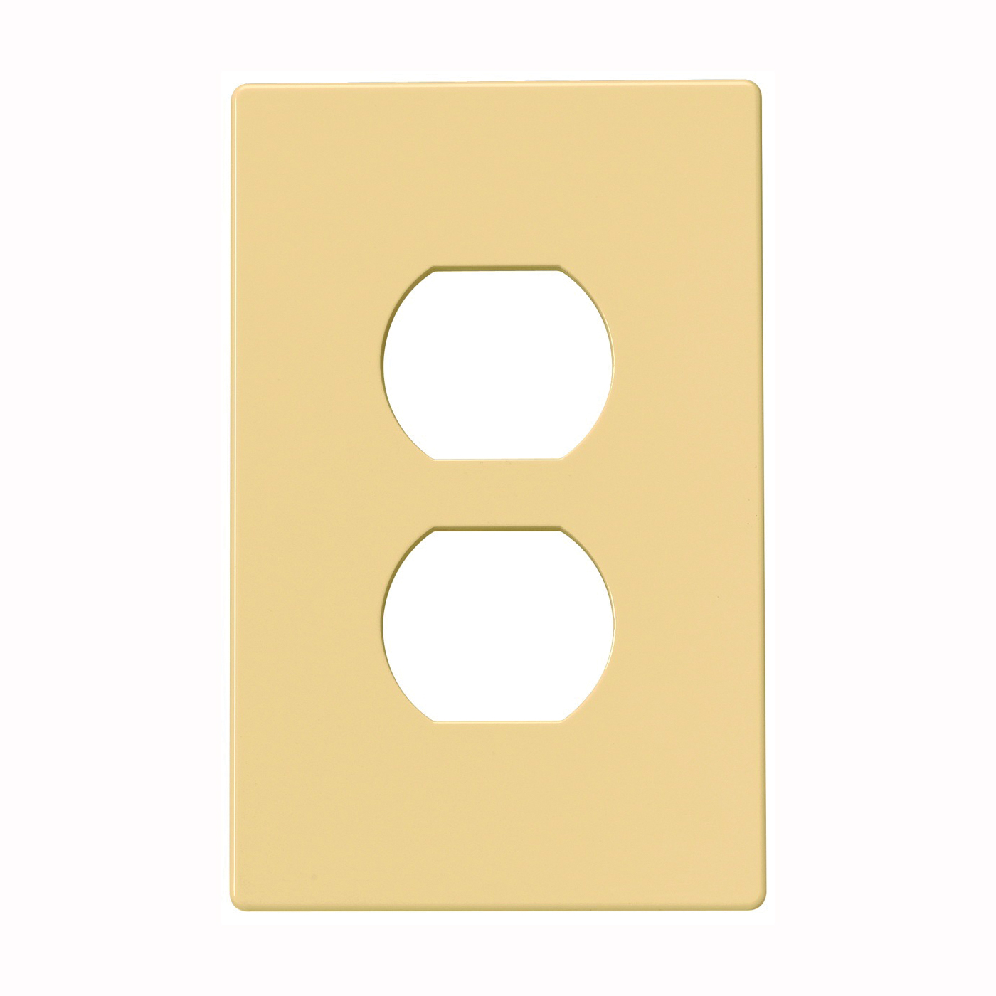 PJS8V Wallplate, 4-1/2 in L, 2-3/4 in W, 1 -Gang, Polycarbonate, Ivory, High-Gloss