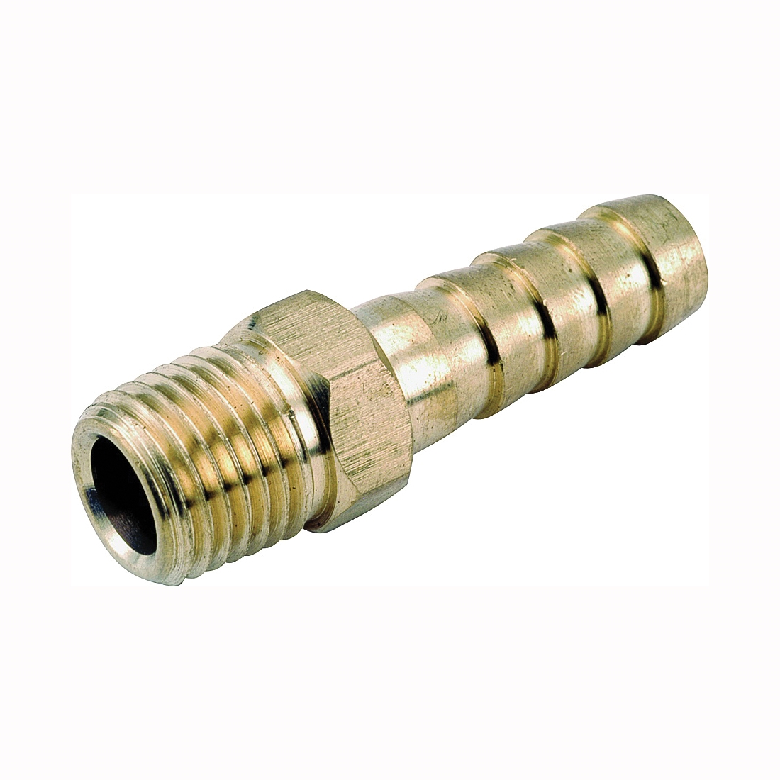 129 Series 757001-0606 Hose Adapter, 3/8 in, Barb, 3/8 in, MPT, Brass