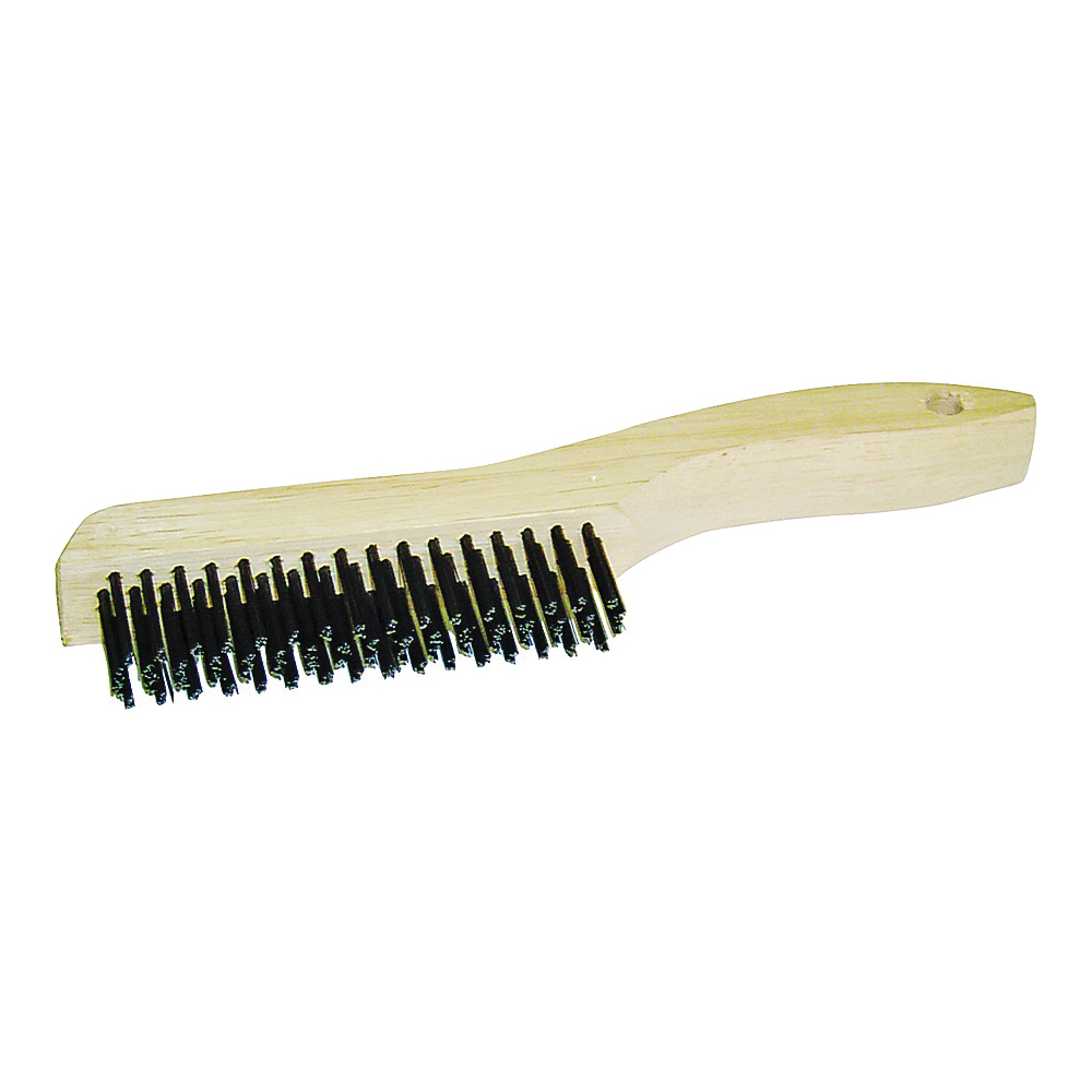 TGE-SWB416 Wire Brush, Zinc Bristle, 3/4 in W Brush, 10-1/4 in OAL