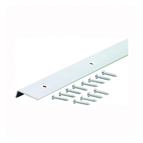 70409 Edge Moulding with Screw, 96 in L, 3/4 in W, Aluminum, Silver, Anodized