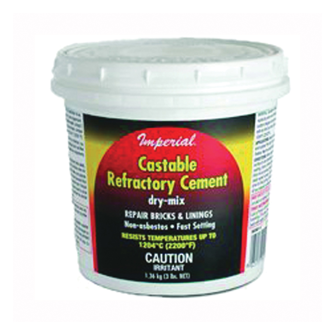 KK0061 Refractory Cement, Solid, Light Brown, 3 lb Tub