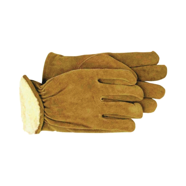 4176L Driver Gloves, Men's, L, Keystone Thumb, Open, Shirred Elastic Back Cuff, Cowhide Leather, Brown