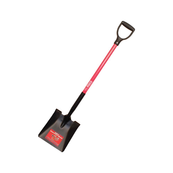 62520 Professional-Grade Shovel, 9-1/2 in W Blade, Steel Blade, Fiberglass Handle, D-Grip Handle