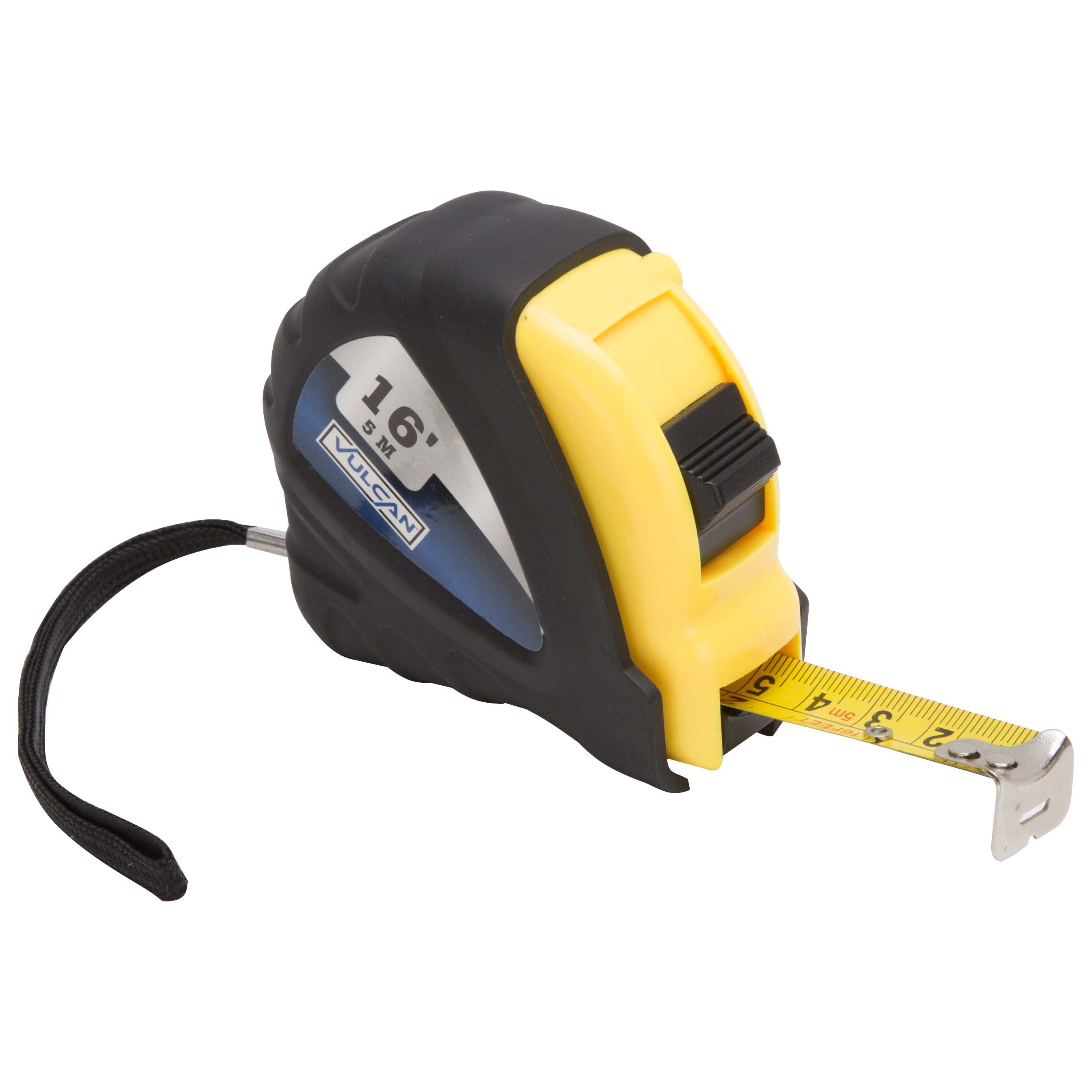 56-5X19-A Tape Measure, 16 ft L Blade, 3/4 in W Blade, Steel Blade, ABS Plastic Case, Yellow Case