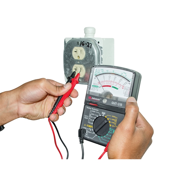 Multimeter, Gardner Bender, Analog Display, Functions: AC Voltage, Continuity, DC Current, DC Voltage, Resistance, Black - 3