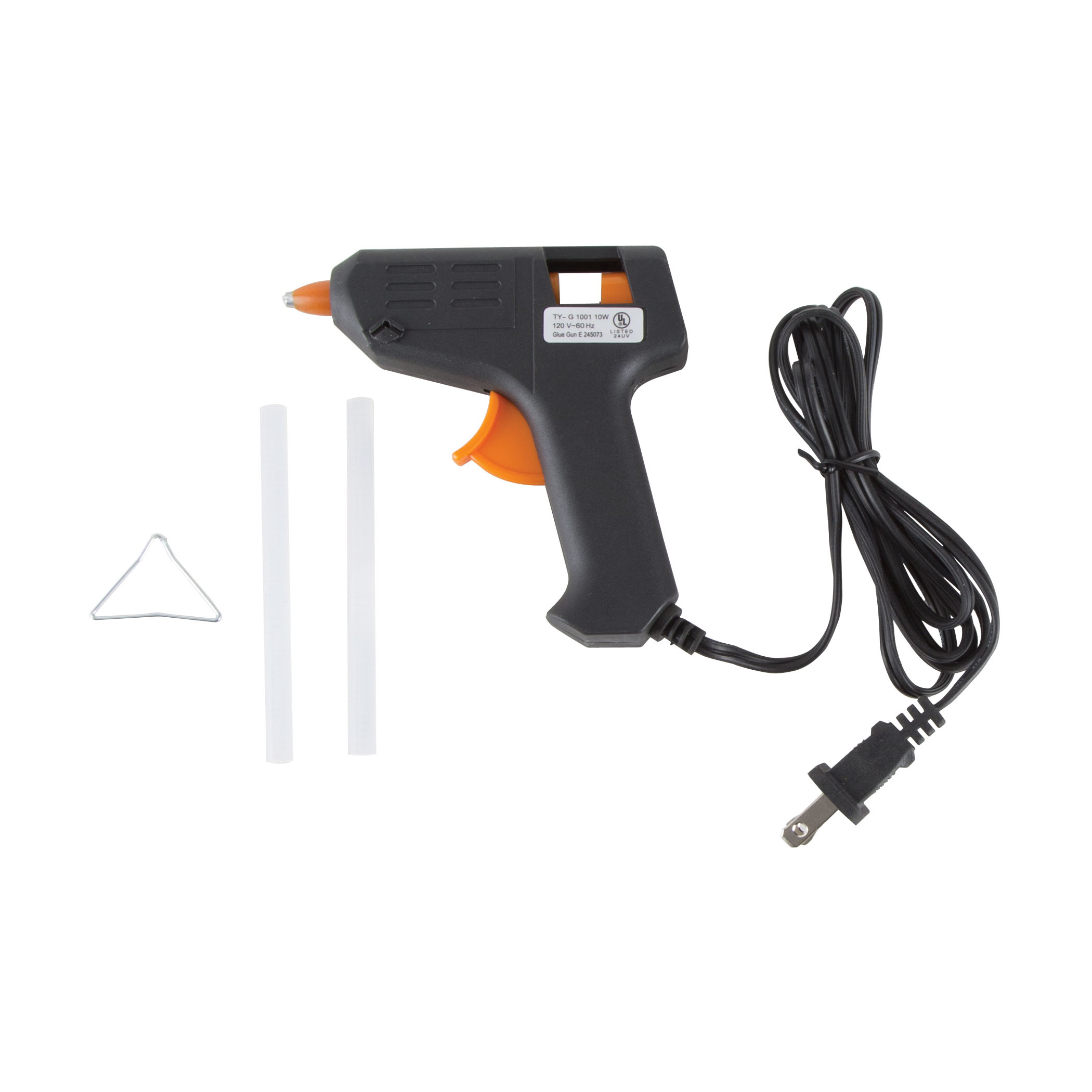 JL-GG-10 Glue Gun, 9/32 in Dia Glue Stick, Black/Orange