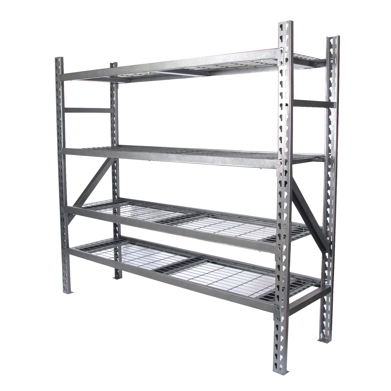 9637 Heavy-Duty Boltless Shelving, 10,000 lb Capacity, 4-Shelf, 78 in OAW, 22 in OAD, 72 in OAH, Brown