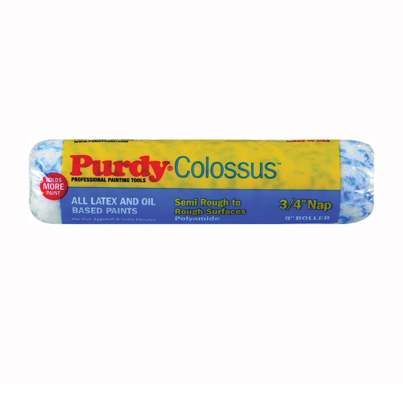 Colossus 144630094 Paint Roller Cover, 3/4 in Thick Nap, 9 in L, Polyamide Cover
