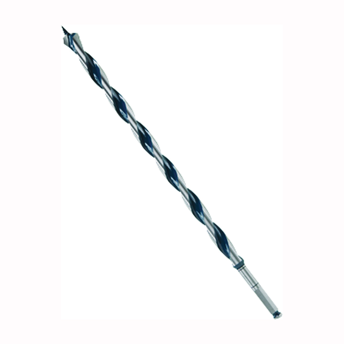 NKLT12 Auger Drill Bit, 3/4 in Dia, 17-1/2 in OAL, Open-Faced Flute, 7/16 in Dia Shank, Hex Shank