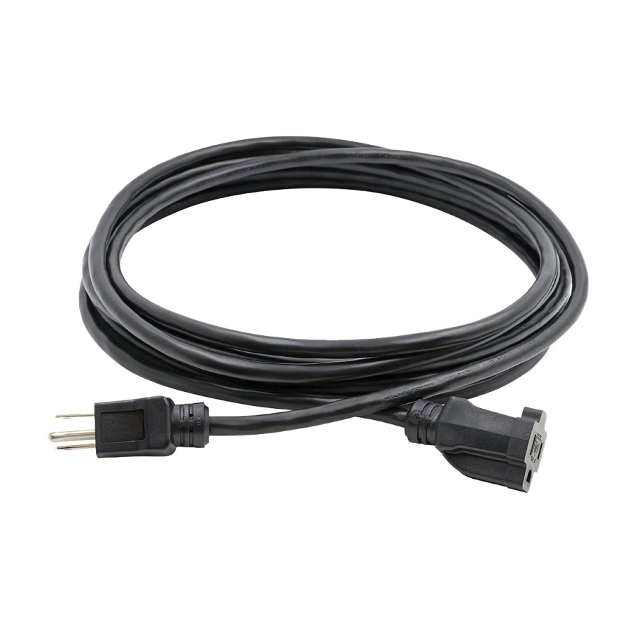 PowerZone OR532708 Extension Cord, 8 ft L, Black